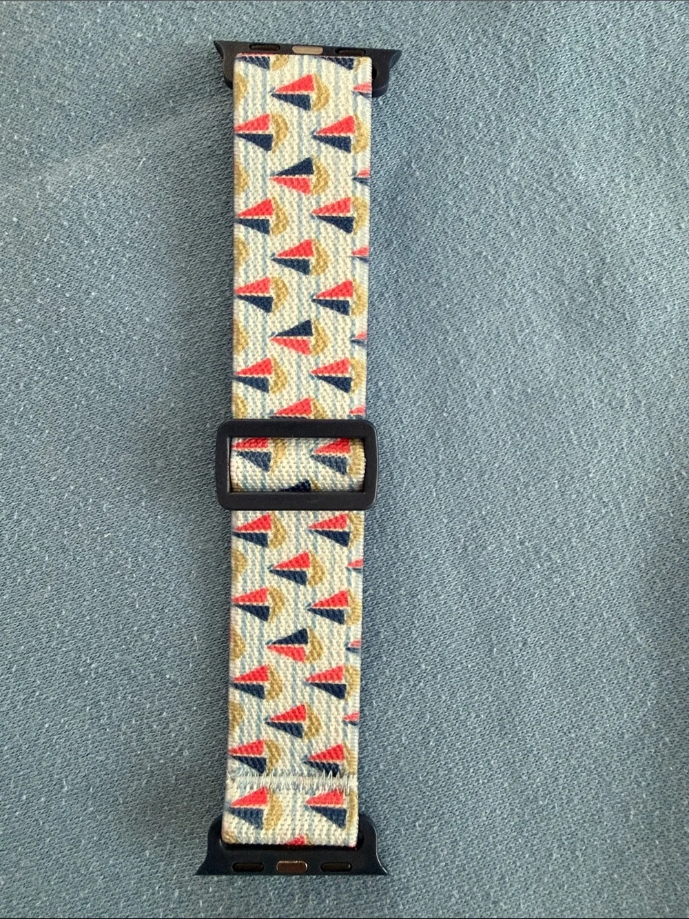 NEW Sailboat Pattern Woven Apple Watch Band - Blue, Red, White